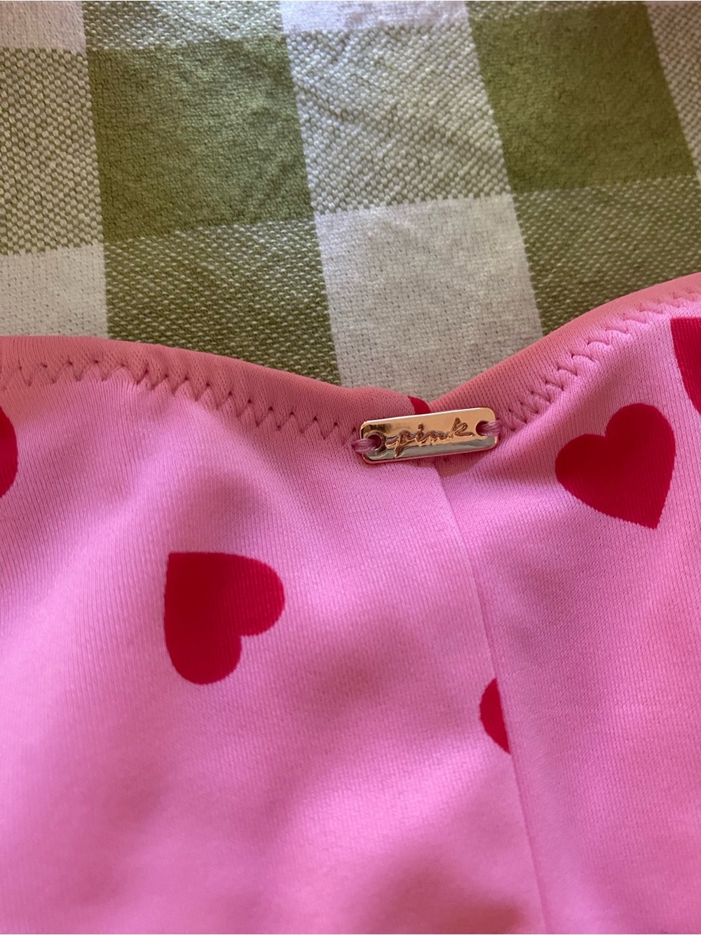 PINK Victoria’s Secret Dreamy Pink Heart Itsy Bikini Set Small Medium - Picture 9 of 15